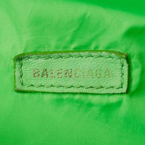 Balenciaga Verde Fluo Recycled Nylon Logo Embroidered Wheel Belt Bag - Picture 10 of 12
